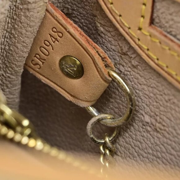 LOUIS VUITTON BUCKET PM Shoulder Tote Bag Monogram Leather Brown M42238 32YF410 - Picture 12 of 14